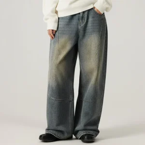 Women’s Causal Wideleg Jeans Baggy Denim Jean
