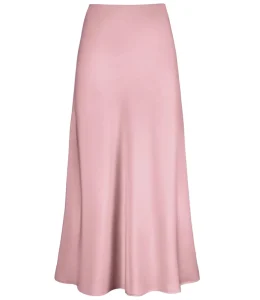 Women’s Champagne Silk Vintage Satin Midi Skirt
