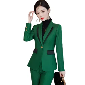 Women’s Clothing Formal Regular Elegant Slim Business Suit Sets