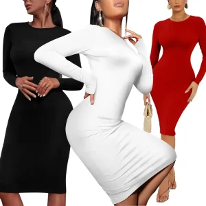 Women’s Clothing Long Sleeve Casual Dresses