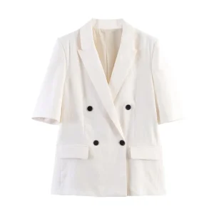 Women’s Clothing Spring New Fashionable Commuter Versatile Short-Sleeve Blazer 2713945