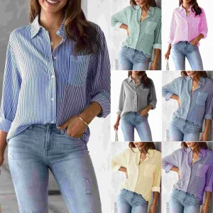 Women’s Clothing Top Loose Casual Long Sleeves Shirt for Women