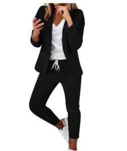Womens Clothing Trendy S Suit Set Casual Solid Color Temperament Outfit for Fashionable Women