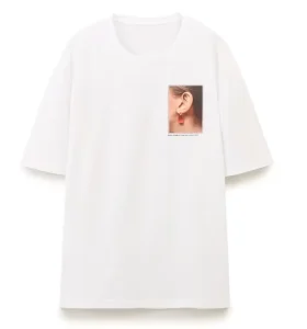 Women’s Clothing Women Loose Ear Drop Printing Short Sleeve Summer T Shirt Solid O Neck Breathable Tee Shirt Tops