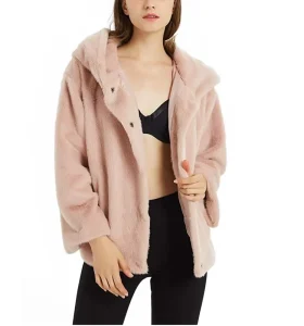 Women’s Coat With Fur Faux Rabbit Hair Shaggy Oversize Heavy Warm Coat Winter Jacket
