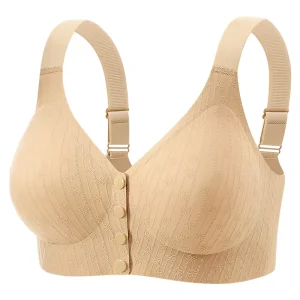 Women’s Comfort Bra Large size Front Closure Breathable Seamless Ice Silk Thin Solid Breastfeeding bra