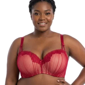 Women’s Comfort Bra Strong Underwire Support Thin Breathable Mesh One-Piece Design Lace Push-Up Adjustable Contrast Colours