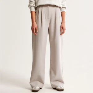 Women’s Comfort Loose Fit Wide Leg Pants High Rise Elastic Waistband Full Length Pants