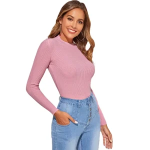 Women’s Crew Neck Knitwear Casual Knitted Jumper Winter Sweater