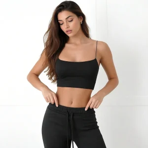 Women’s Crop Top Cami Camisole Summer Sexy Slim Sleeveless Backless Spaghetti Strap Tank Top Intimates Sports Bra