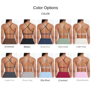 Women’s Custom Brand Seamless Cross Back Sportswear Women Seamless Activewear Fitness Workout Sport Gym Yoga Wear