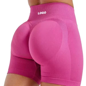 Women’s Custom High Waist Summer Seamless Gym Shorts Nylon Butt Scrunch Fitness Yoga Wear Comfortable Workout Leggings