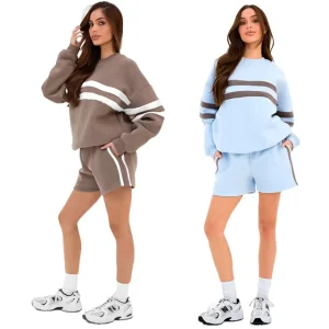 Women’s Custom Printed Oversized Sweatshirt Plain Breathable Lined Summer Casual Style Front Logo XS