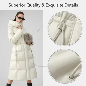 Women’s Customizable Waterproof Reversible Long Jacket Fashion Hooded Over-the-Knee Coat Custom Colors Logos Designs Winter