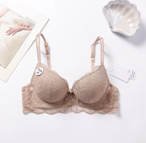Women’s Customized Push Up Lace Bra Breathable Knitted Weave