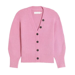 Women’s Deep V Neck Cardigan Regular Fit Casual Wool Cashmere Top Knitwear