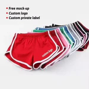 Women’s Double Layer Active Workout Shorts Quick Dry Running Skorts With Elastic Waist Breathable Yoga Short