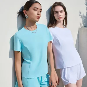 Womens Dry Fit Workout Shirts Women’s Short Sleeve O Neck Activewear T Shirt Dry Fit Wicking Yoga Top Athletic Gym Tshirts