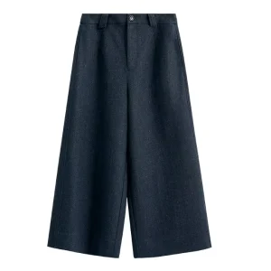 Women’s Eco Friendly Anti Pilling Breathable Woven Wool Loose Fit High Waist Summer Zipper Fly Casual Pants