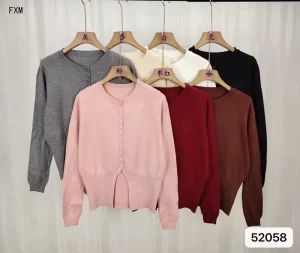 Women’s Elegant Single Breasted Cardigan Long Sleeve Solid Sweater Casual Chic for Knitted Weaving Method
