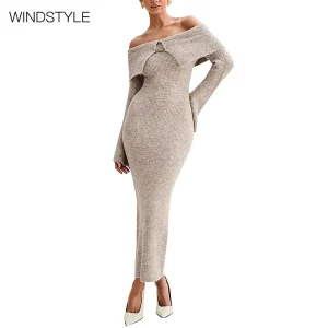 Women’s Elegant Strapless Dress with Lapel Breathable Summer Solid Pattern Knee-Length Long Party Dress ODM Supply