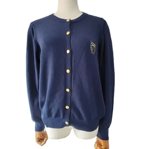 Women’s Fall Crew Neck Sweater Soft Knitted Cardigan with Button Decoration Casual Style