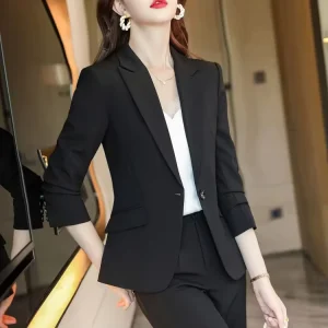 Women’s Fashion Casual Suit New Spring and Autumn Elegant Professional Suit Two-Piece Set