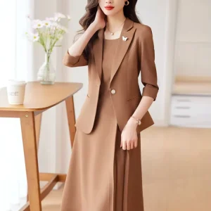 Women’s Fashion Casual Suit New Spring and Autumn Elegant Professional Suit Two Piece Set
