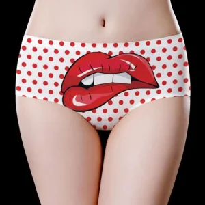 Women’s Fashion Design Low Rise Brief Panties High Quality Transparent Lace Anti Bacterial Nylon Sexy Underwear