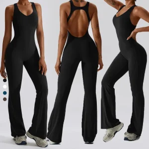Women’s Fashion Gym Fitness Sets Fitness & Yoga Wear Sexy One Piece Sports Jumpsuits & Playsuits Casual Solid Rompers for Women