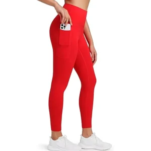 Women’s Fitness Leggings High Elastic Waist Breathable Seamless Full Length Yoga Workout Activewear Spandex Nylon Pants