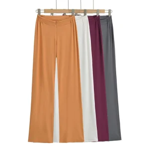 Women’s Flared Pants Low Waisted V Waist Zipper Yoga Leggings Stretchy Bell Wide Leg