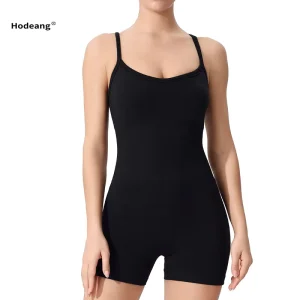 Women’s Flattering Shaping Slimming Jumpsuit Supportive Stretchy Soft Romper for Workout Vacation Yoga Summer Outfits