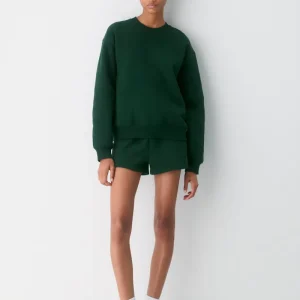 Women’s Fleece Crewneck Sweatshirt Soft Warm Pullover Top Casual Oversized Sweatshirt