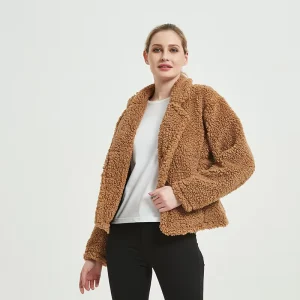 Women’s Fleece Fuzzy Full Zip Outdoor Recreation Polar Coat Winter Pockets Sherpa Jacket for Hiking Travel