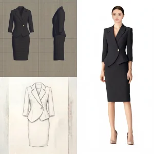 Women’s Formal Dress Professional Regular Business Office Elegant Hotel Reception Hostess Management