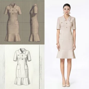 Women’s Formal Dress Suit Set Professional Regular Business Office Elegant Hotel Reception Hostess Management OEM ODM