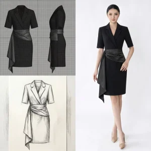 Women’s Formal Dress Suit Set Professional Regular Business Office Elegant Hotel Reception Hostess Management OEM ODM