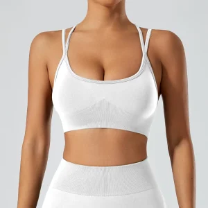 Women’s Four way Stretch Spandex nylon Sports Bra Crisscross Straps Comfortable