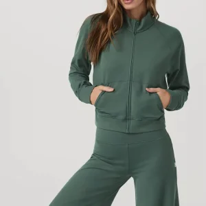Women’s Full Zipper Track Hoodie Pullover Sweatshirts Breathable Crop Tops High Hip Length for Autumn Winter Season
