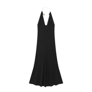 Women’s Halter Neck Tie Dress Retro Sexy Elegant Women’s Dress