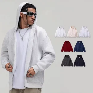 Women’s Heavy Solid Color Casual Hoodie American Fashion Brand Turtleneck Sweatshirt for Spring Autumn Top with Shoulder Hood