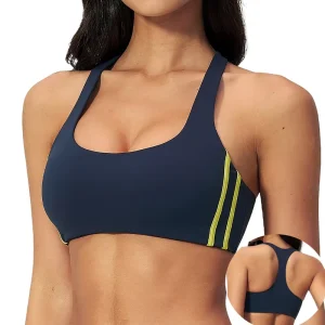 Women’s High Elastic Padded Yoga Bra Halter Neck Lightweight Spandex Crop Top Shockproof High Intensity Yoga Vest