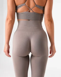Women’s High Elastic Waist Butt lifting Sports Pants Contour 2.0 Cationic Seamless Solid Fitness Yoga Leggings Custom logo