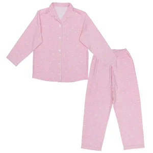 Women’s High End Flannel Loungewear Long Sleeve Pajamas Print Color Elastic Waist Breathable Summer Autumn Spring Winter