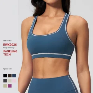 Women’s High Support Halter Neck Yoga Bra Four Way Stretch Breathable Quick Dry Eco Friendly Spandex Nylon Material