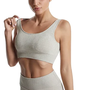 Women’s High Support Seamless Shockproof Sports Bra for Running Fitness Yoga Tank Top Push Up Beautiful Back