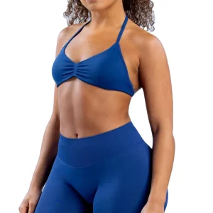 Women’s High Support Spaghetti Strap Camisole Sports Seamless Bra Scrunchy Fitness Yoga Tank Top