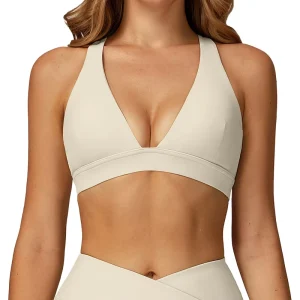 Women’s High Support Sports Bra Breathable Cross Back Yoga Bra Comfortable Fitness Underwear