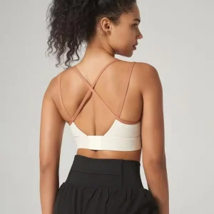 Women’s High Support Yoga Sport Bra 88% Nylon 12% Spandex Four Way Stretch Breathable Quick Dry Crisscross Slimming Active